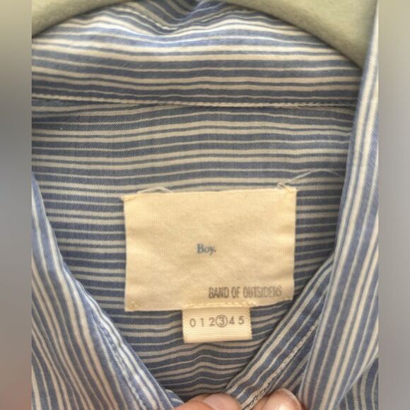 Boy by Band of Outsiders Women's  Striped Button Down Shirt Size 3 (S) - Picture 4 of 7